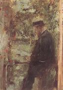 Wilhelm Leibl The Veterinarian Dr Reindl in the Arbor (nn02) china oil painting reproduction